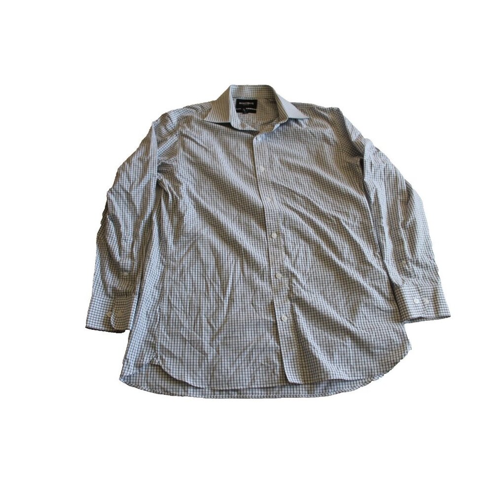 Bonobos Mens 16 34 Slim Fit Wrinkle-Free Dress Shirt‎ Graph Check Grid